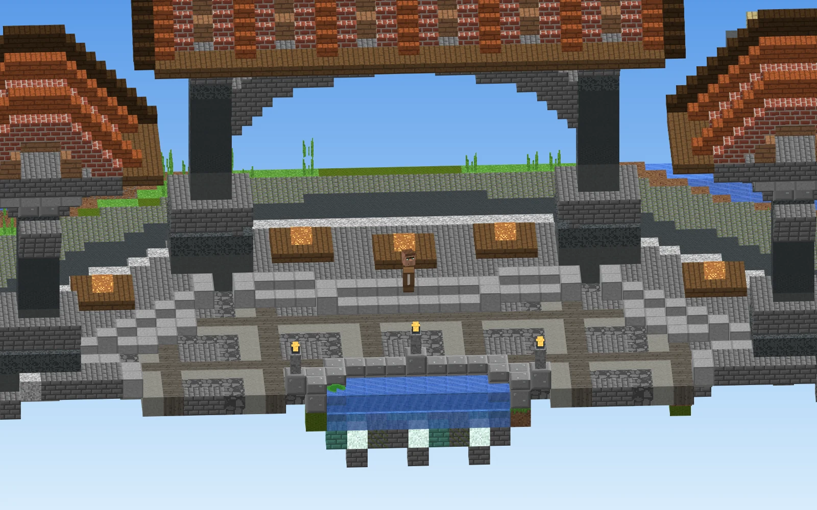 O pavilhão do Hall da Fama, no spawn